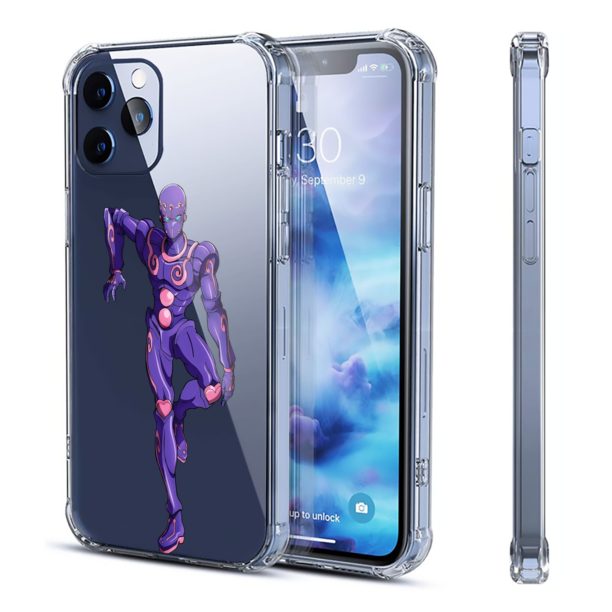 （画像用） ジョジョの奇妙な冒険 JoJo's Bizarre Adventure 【iPhone 12シリーズ対応】透明スマホケース（クリアソフトケース）